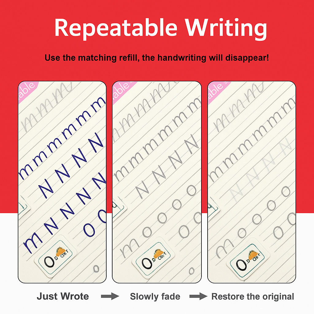 Magic Copybook for Kids ™ | Reusable Handwriting Practice - Hommzy 