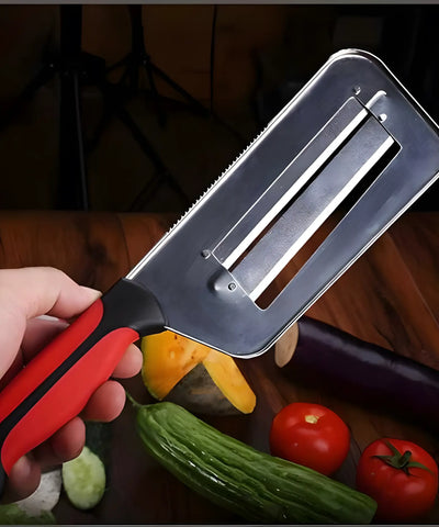 2-in-1 Vegetable Slicer Knife – Double Blade Precision Slicer for Fast Slicing - Hommzy 