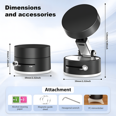 Vacuum Magnetic Suction Phone Holder – Foldable & 360° Rotatable