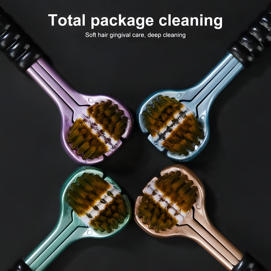 3-SIded Tooth Brush Pack of 4  (Family Pack)