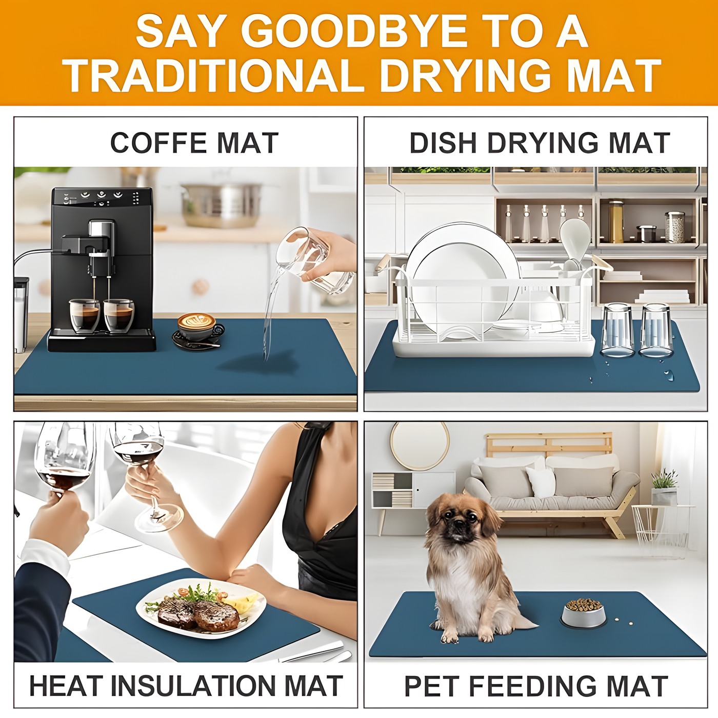 Quick-Drying Kitchen Mat -(Pack of 2)