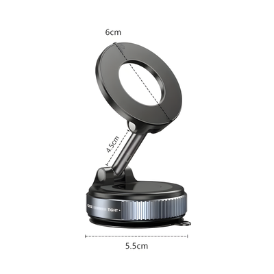 Magnetic Phone Mount Car - Vacuum Suction Dashboard Holder 360 Degree Universal - Hommzy 