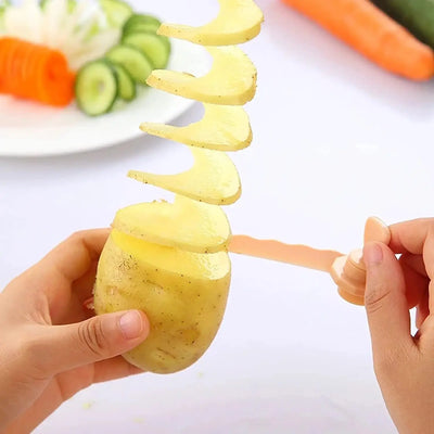 Potato Slicer Spiral Cutter, Tornado Potato Slicer, Twisted Potato Slicer, Potato Tornado Chips Making Tool - Hommzy 