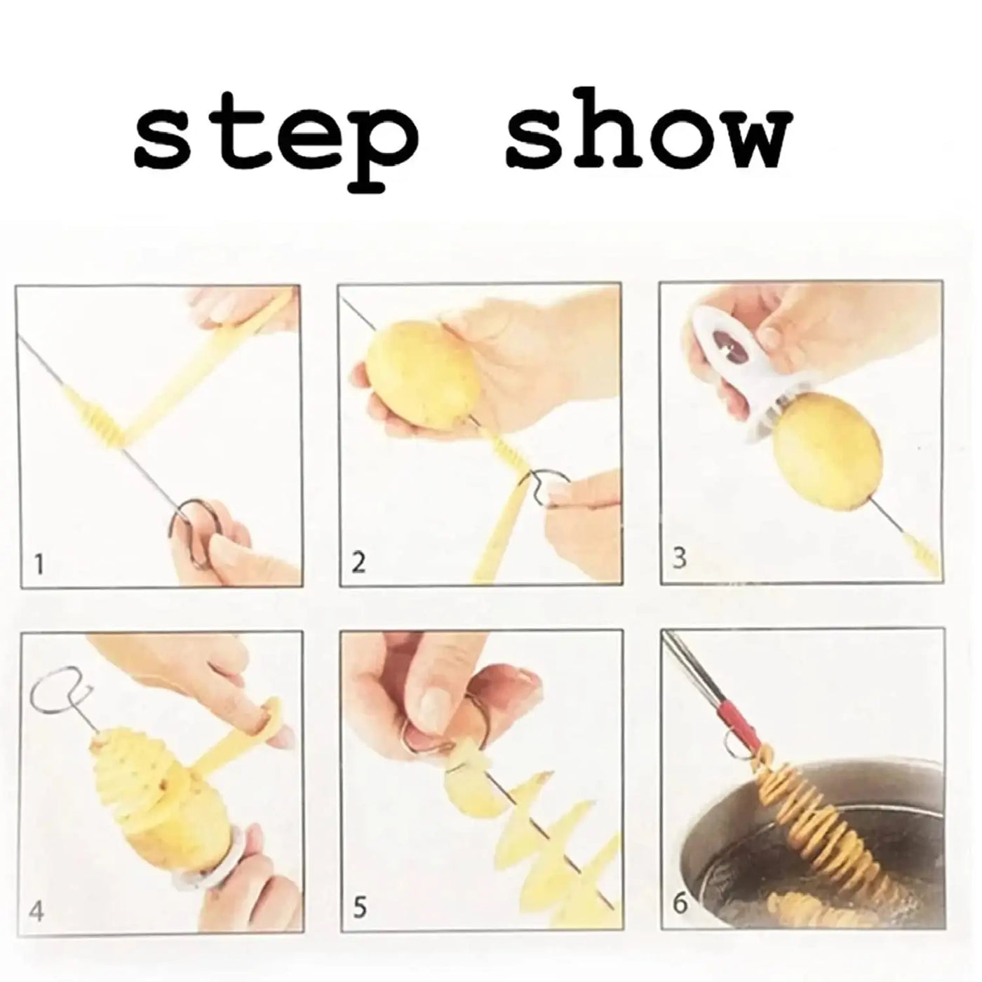 Potato Slicer Spiral Cutter, Tornado Potato Slicer, Twisted Potato Slicer, Potato Tornado Chips Making Tool - Hommzy 