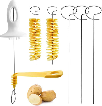 Potato Slicer Spiral Cutter, Tornado Potato Slicer, Twisted Potato Slicer, Potato Tornado Chips Making Tool - Hommzy 