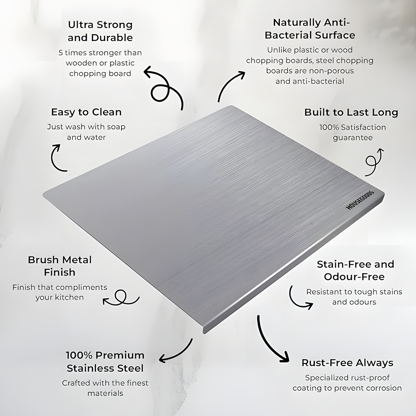 Stainless Steel Chopping Board — 35 × 31 cm - Hommzy 